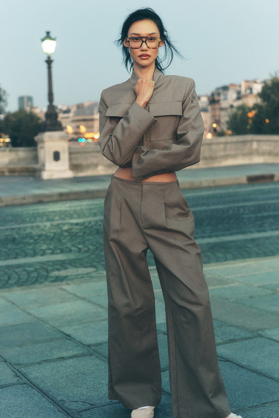 High-Waist Main Character Wide Leg Trouser - Light Cocoa (W54245R)