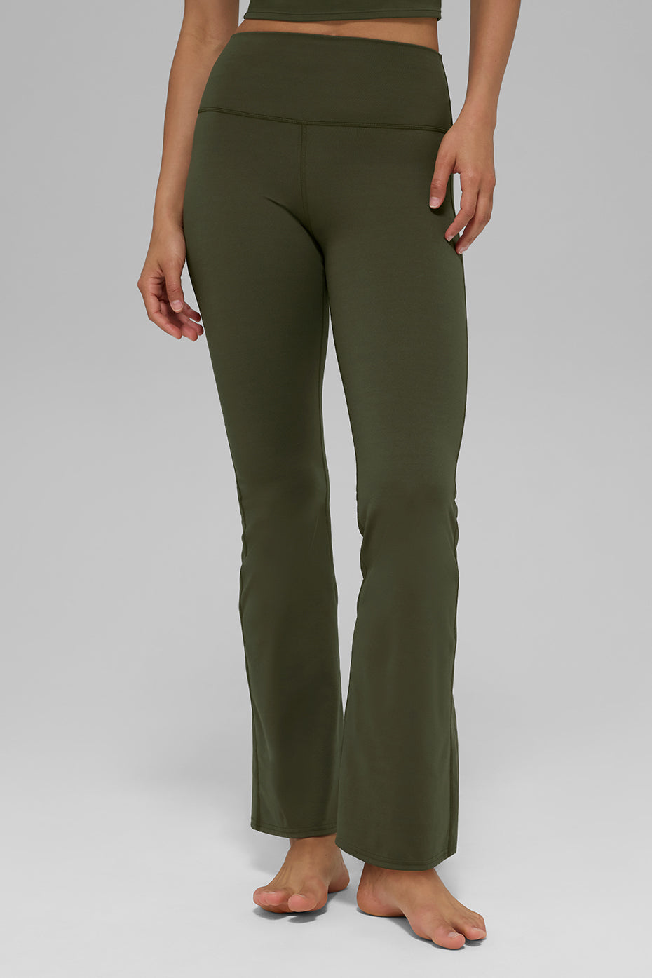 ALO Softsculpt High-Waist 7/8 Bootcut Legging - Green Olive (W54254R)