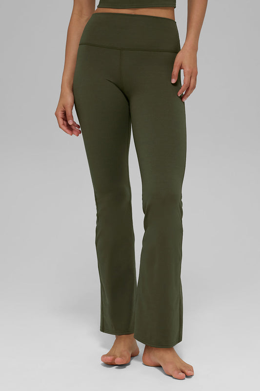 ALO Softsculpt High-Waist 7/8 Bootcut Legging - Green Olive (W54254R)