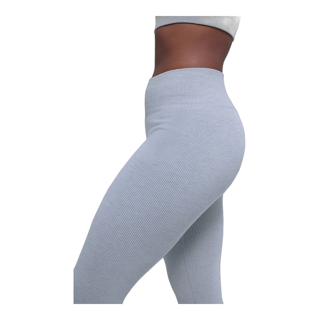 alo Seamless High-Waist Two Tone Rib Legging - Winter Frost Heather by Alo Yoga