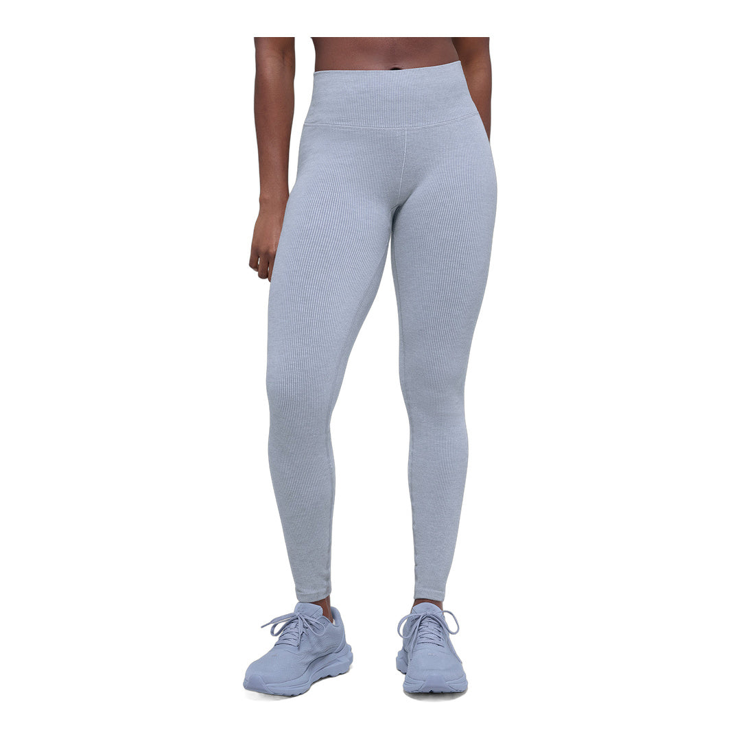 alo Seamless High-Waist Two Tone Rib Legging - Winter Frost Heather by Alo Yoga