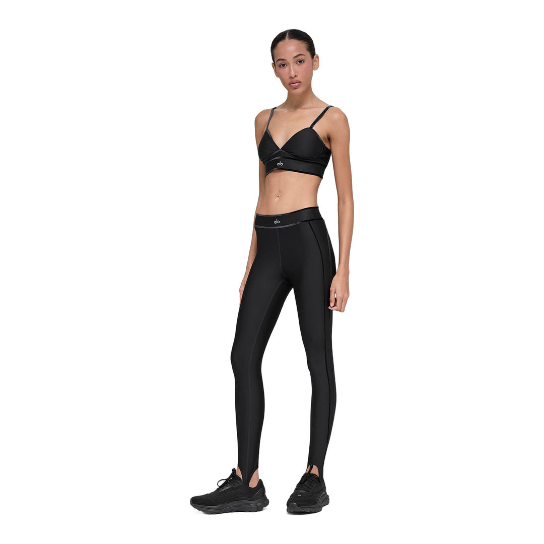 alo Airlift High-Waist Love Language Stirrup Legging - Black by Alo Yoga