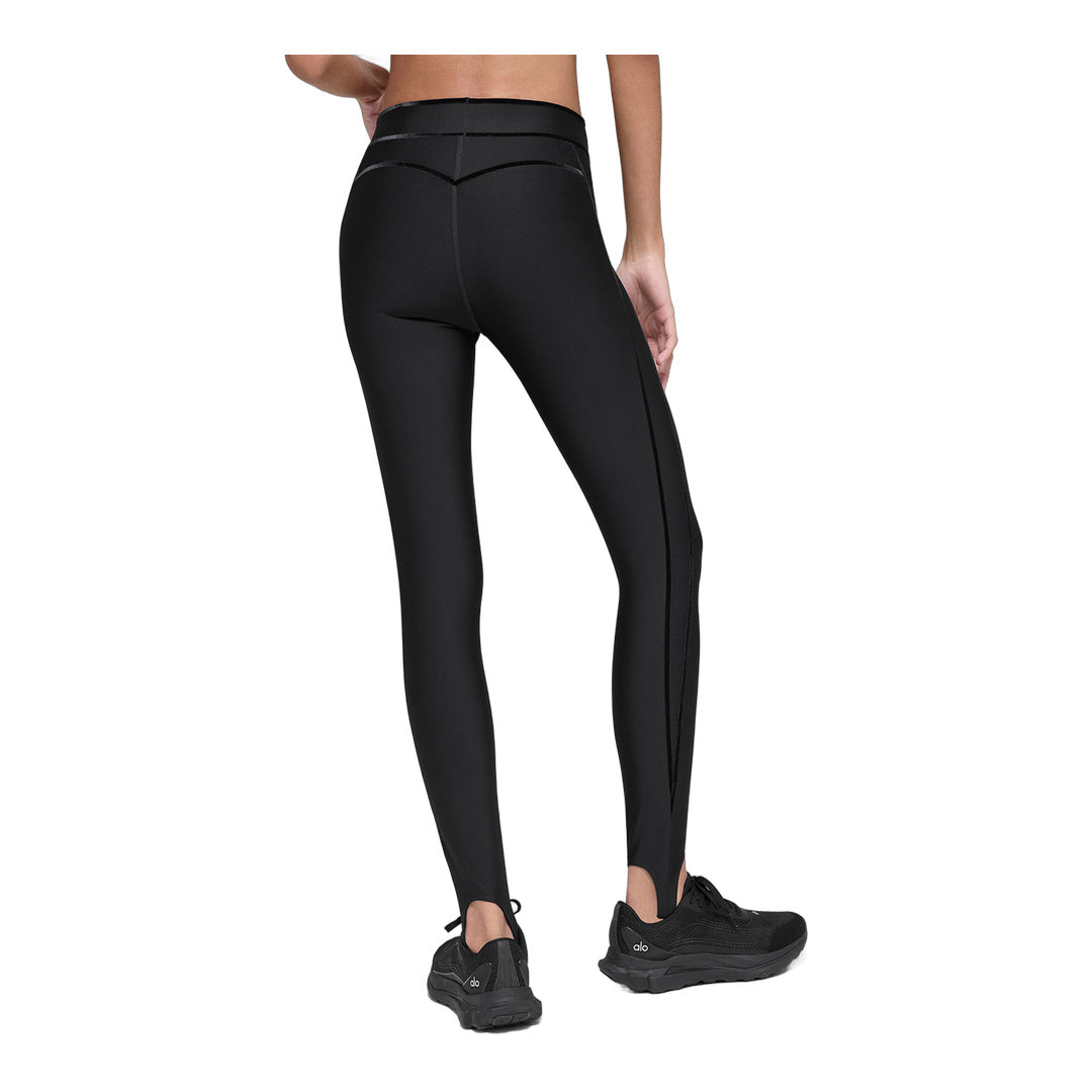 alo Airlift High-Waist Love Language Stirrup Legging - Black by Alo Yoga