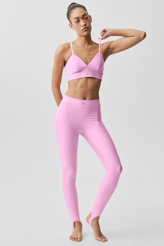 Airlift High-Waist Love Language Stirrup Legging - Candy Heart Pink (W54272R)