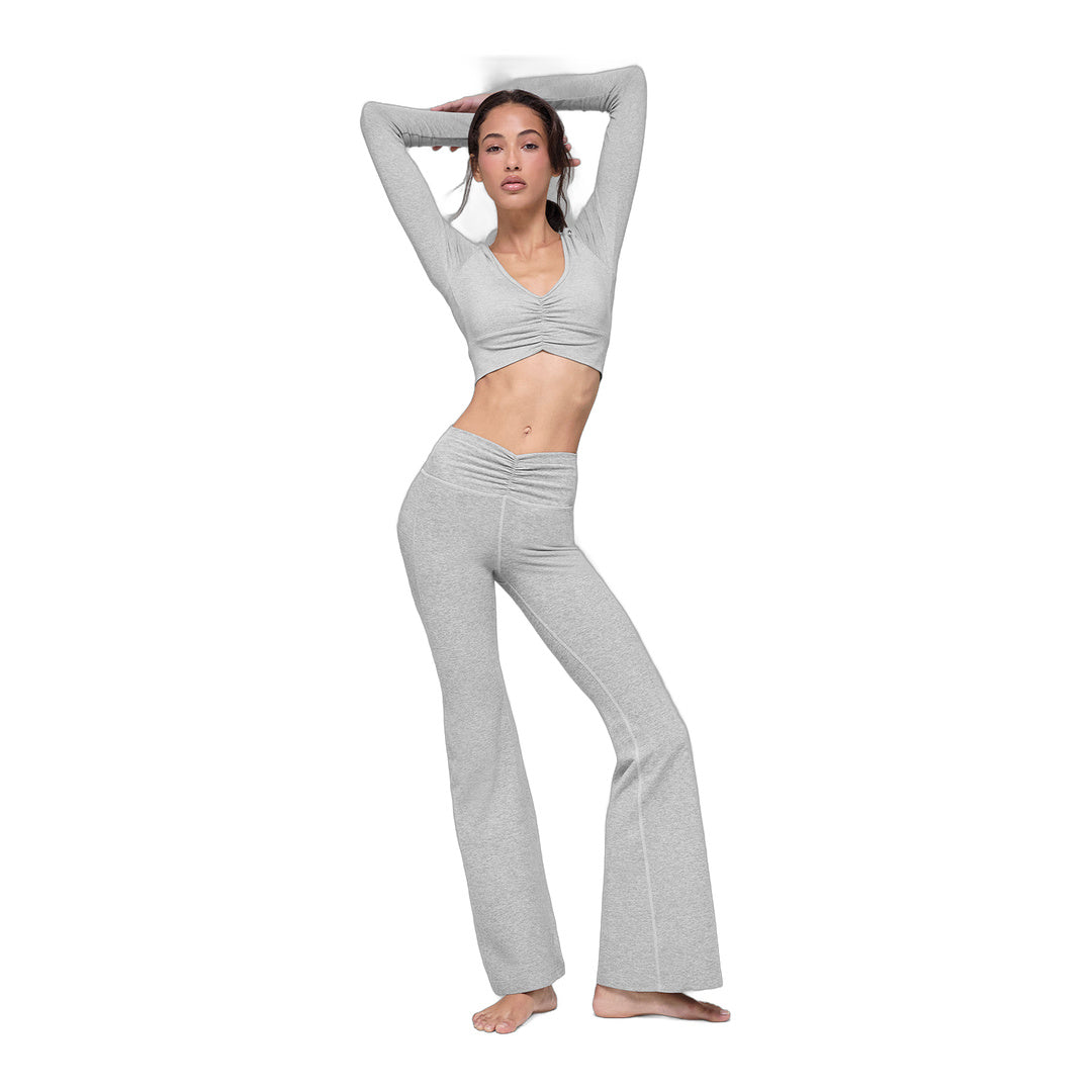 alo Alosoft Intuition High-Waist Bootcut - Athletic Heather Grey by Alo Yoga