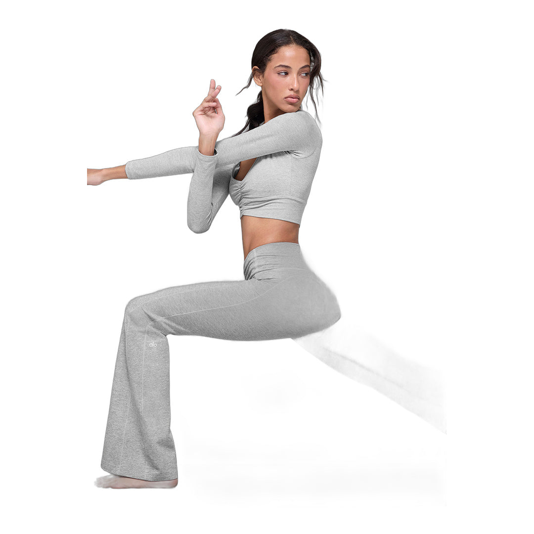 alo Alosoft Intuition High-Waist Bootcut - Athletic Heather Grey by Alo Yoga