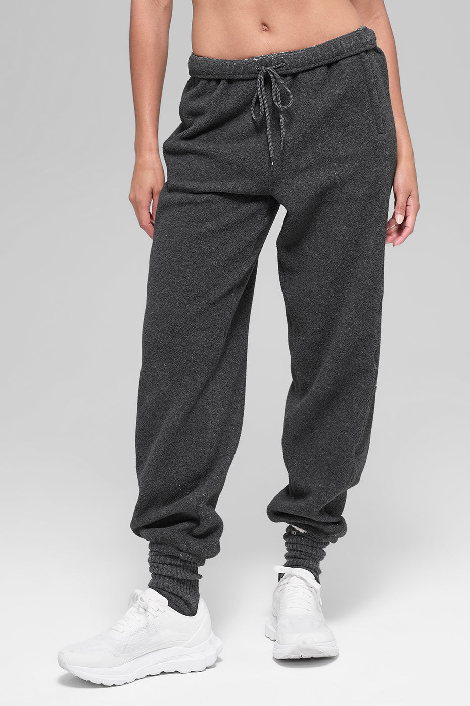 Polar Fleece High-Waist Retreat Jogger - Dark Heather Grey (W54279R)