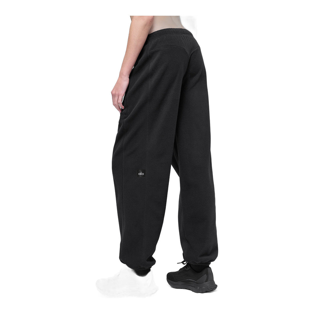 alo Polar Fleece High-Waist Retreat Jogger - Black by Alo Yoga