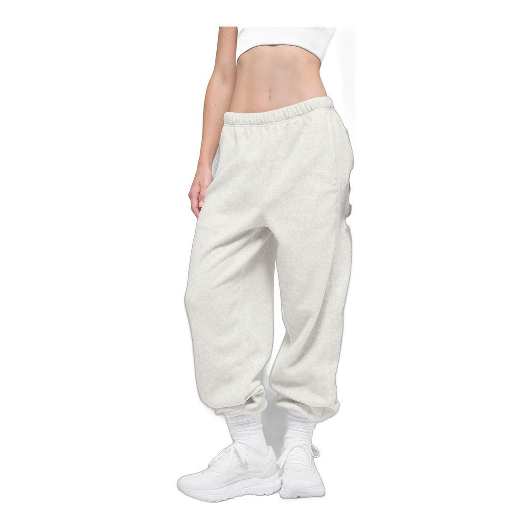 alo Polar Fleece High-Waist Retreat Jogger - White Heather Grey by Alo Yoga