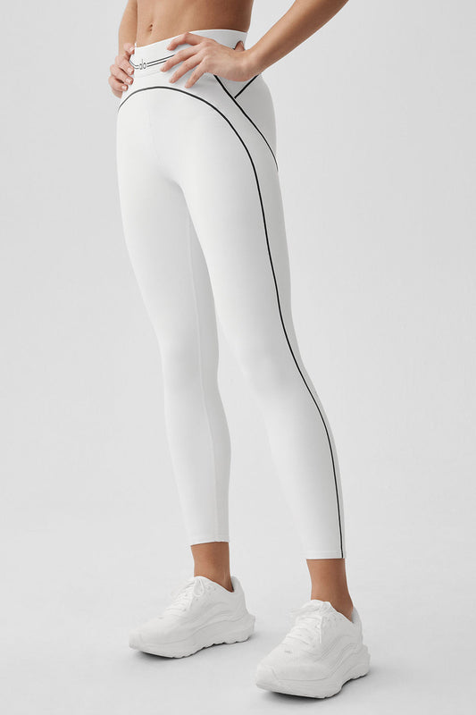 Airbrush High-Waist 7/8 Heart Throb Legging - White/Black (W54341R)