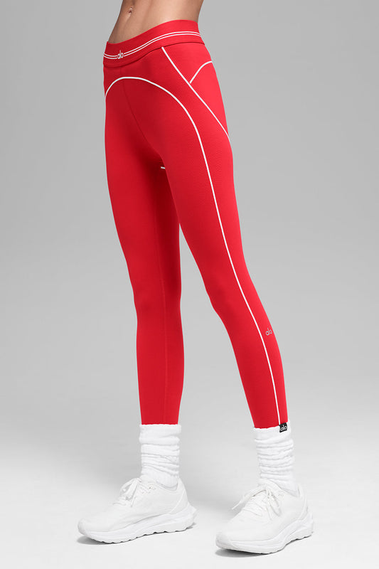 Airbrush High-Waist 7/8 Heart Throb Legging - Bright Red/White (W54341R)