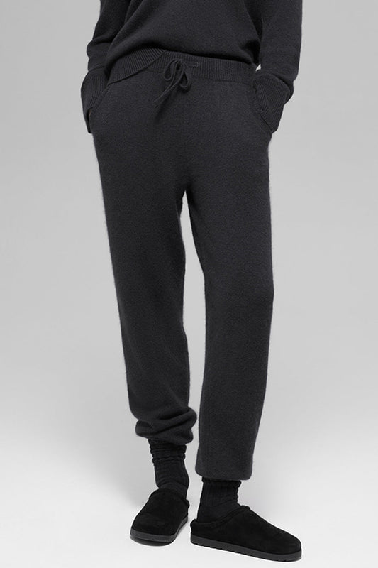 Wool Cashmere High-Waist New Class Jogger - Black (W54384R)
