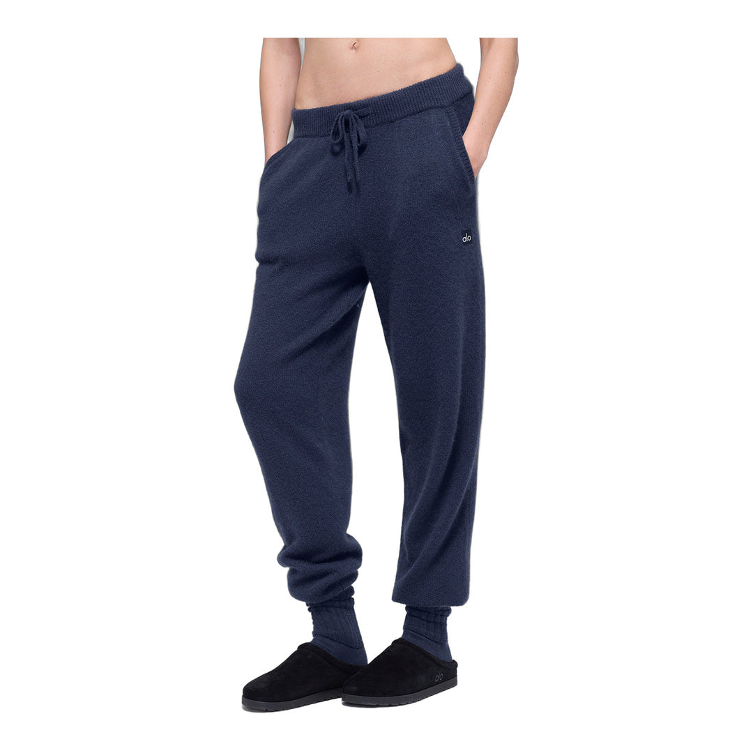 alo Wool Cashmere High-Waist New Class Jogger - Navy by Alo Yoga
