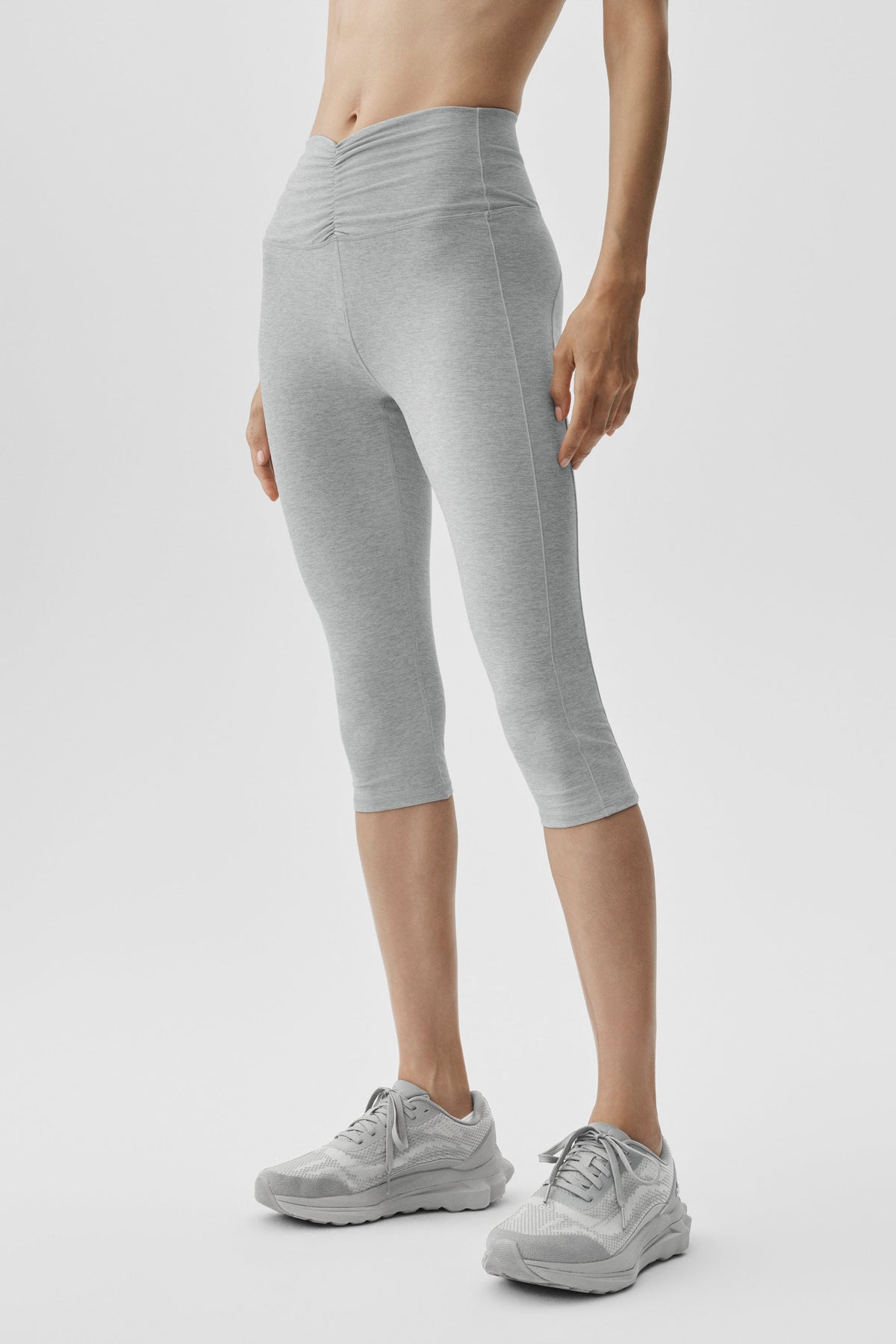 Alo Yoga Alosoft High-Waist Intuition Capri in Vintage Athletic Heather, product image 3 of 6
