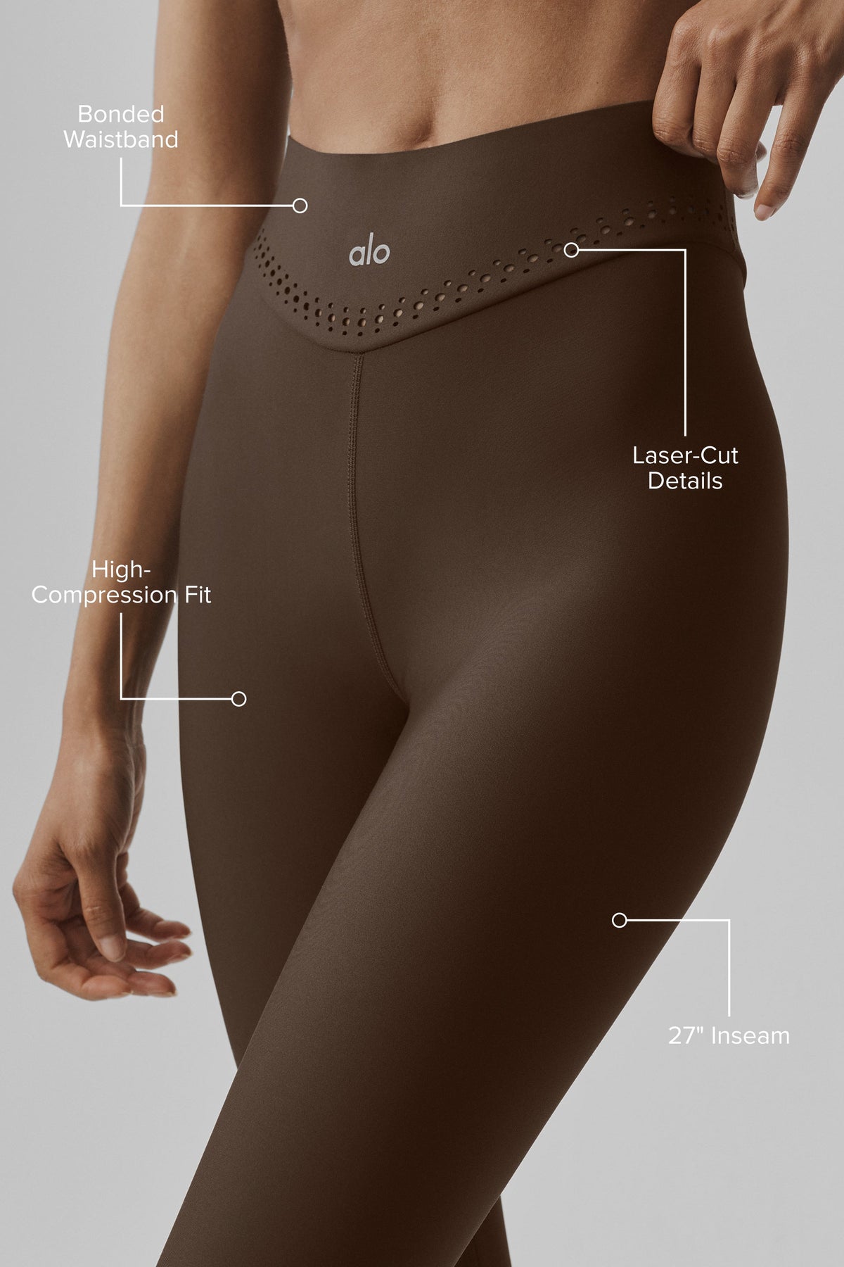 Alo Yoga Airlift High-Waist Superstar Legging in Espresso, product image 2 of 4