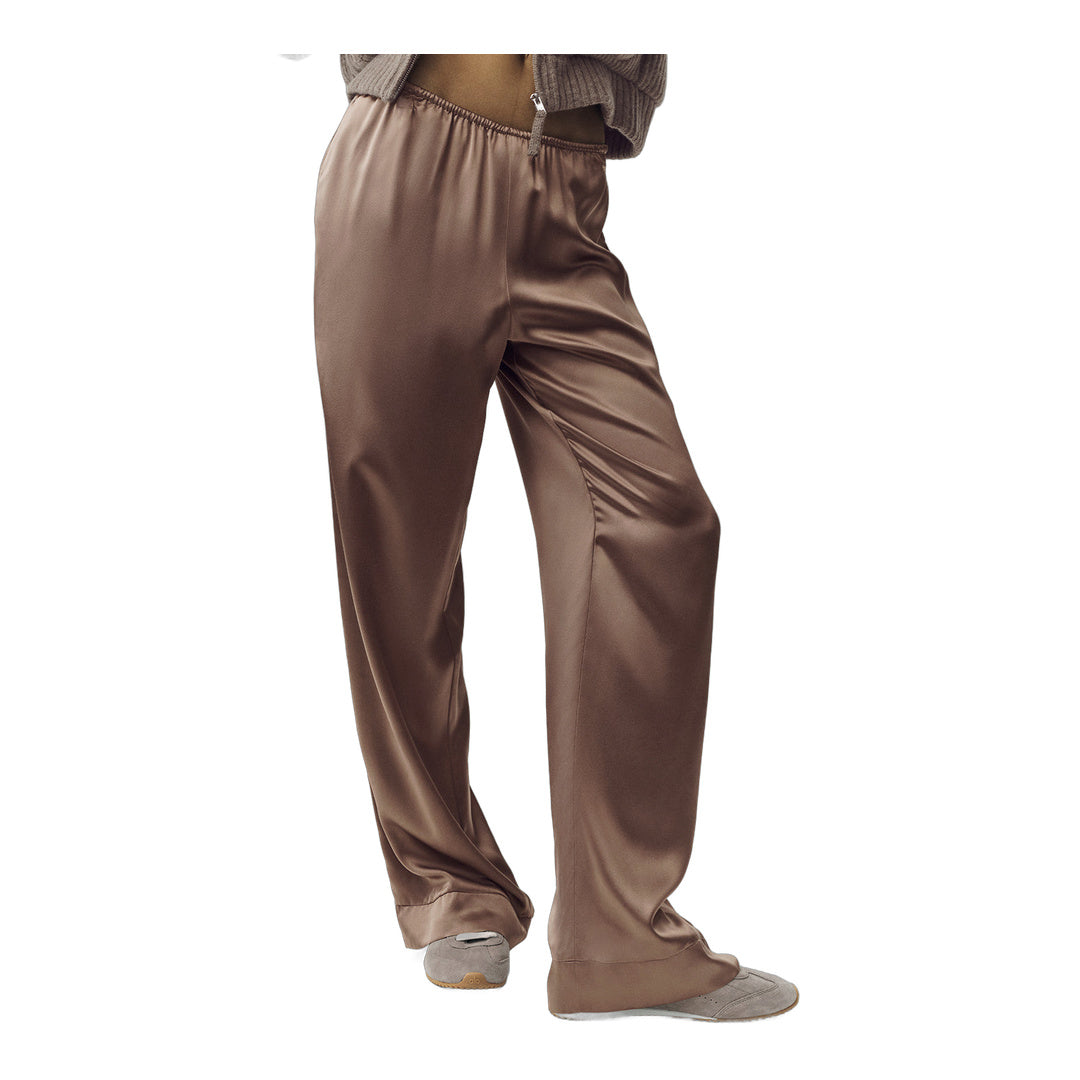 alo Silk Luminous Pant (Long) - Alpine Cocoa by Alo Yoga