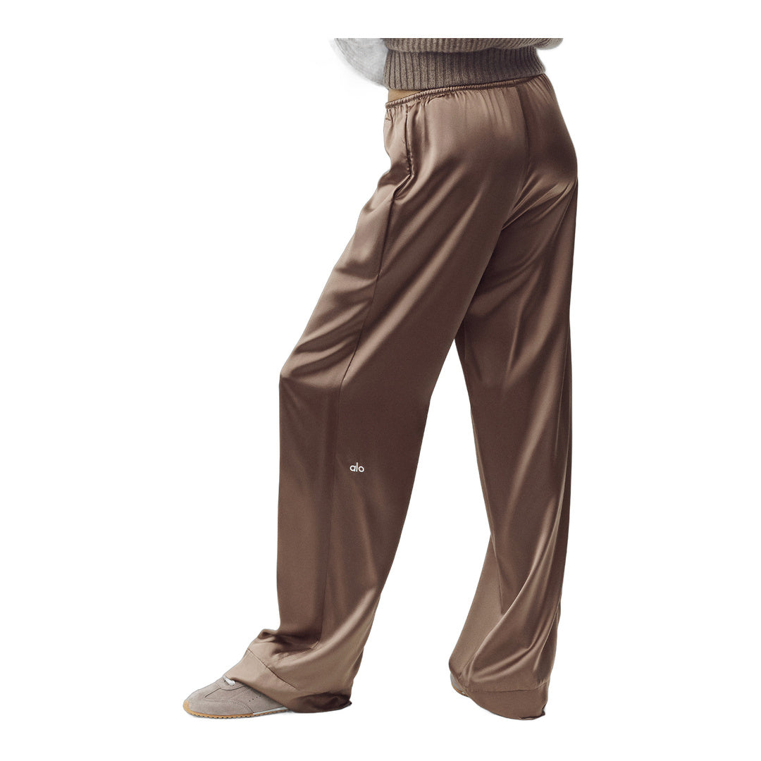 alo Silk Luminous Pant (Long) - Alpine Cocoa by Alo Yoga