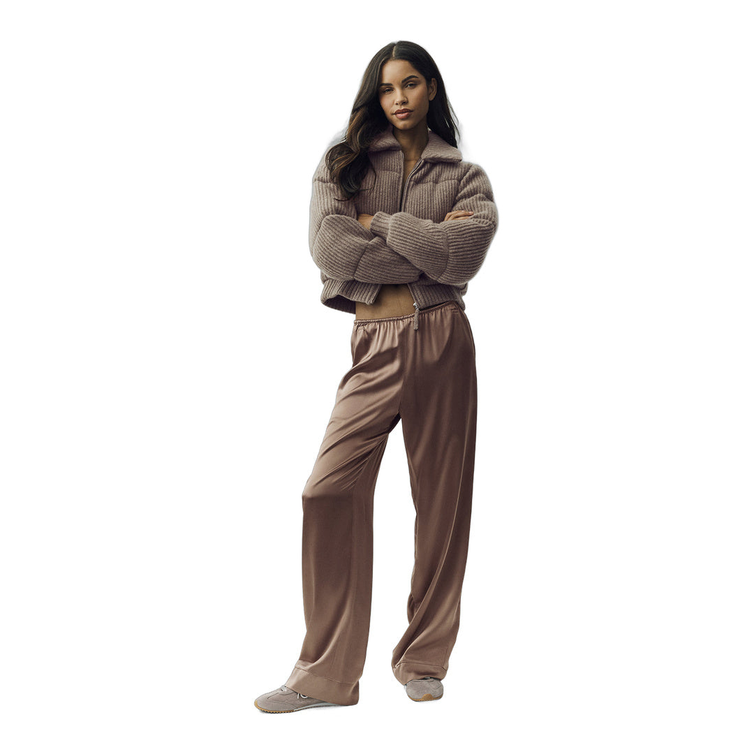 alo Silk Luminous Pant (Long) - Alpine Cocoa by Alo Yoga