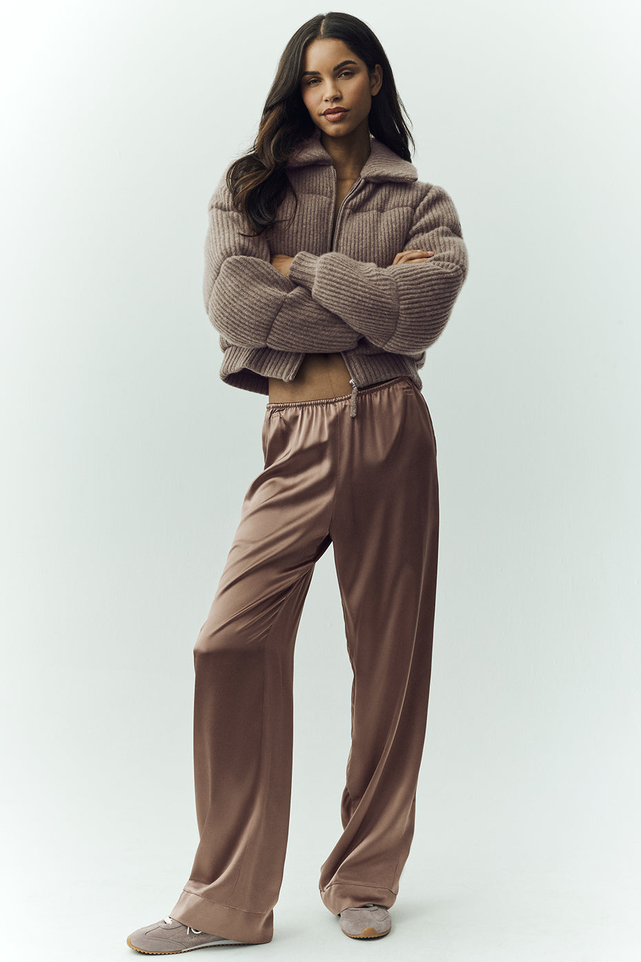 Silk Luminous Pant (Long) - Alpine Cocoa (W54444P)