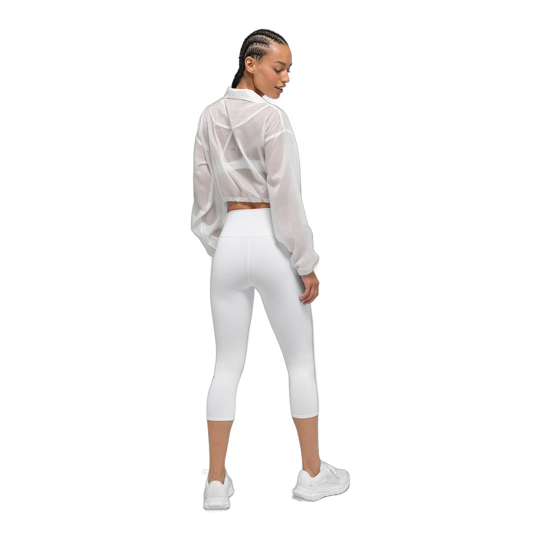 alo High-Waist Airbrush Capri - White by Alo Yoga