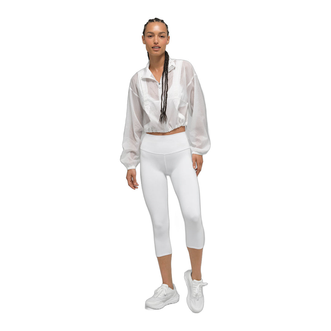 alo High-Waist Airbrush Capri - White by Alo Yoga