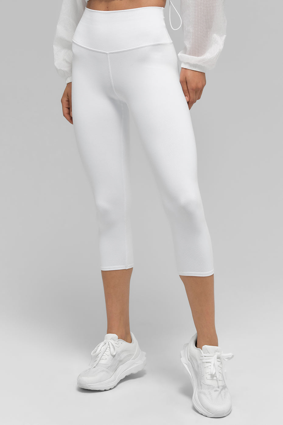 High-Waist Airbrush Capri - White (W5475R)