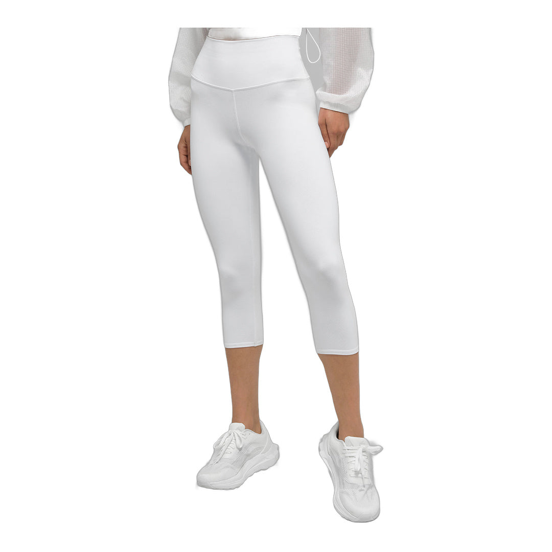 alo High-Waist Airbrush Capri - White by Alo Yoga