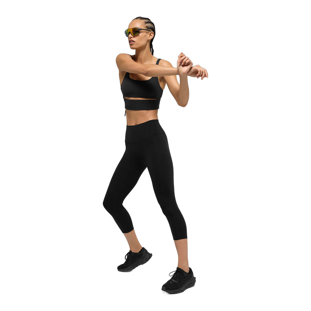 alo High-Waist Airbrush Capri - Black by Alo Yoga