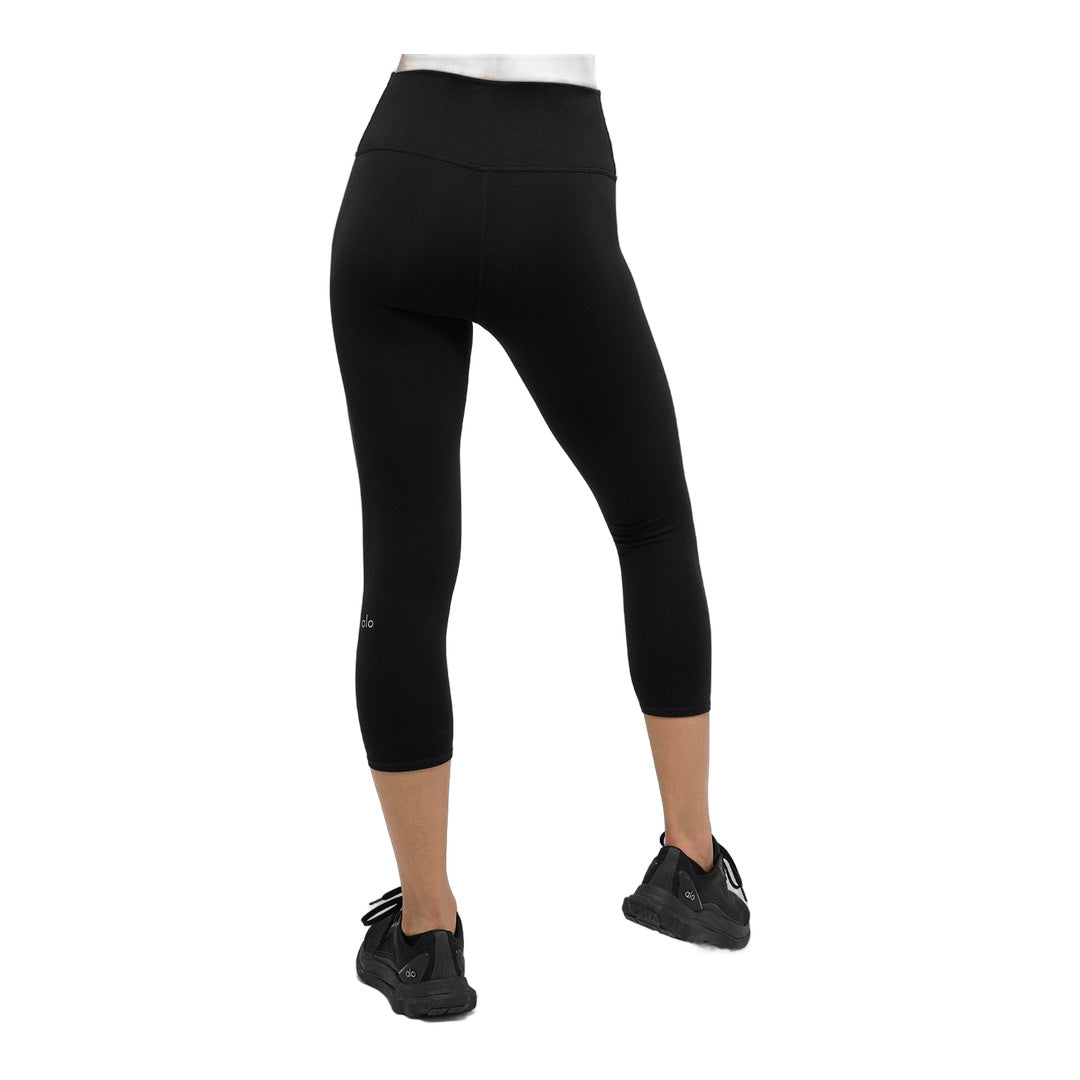 alo High-Waist Airbrush Capri - Black by Alo Yoga