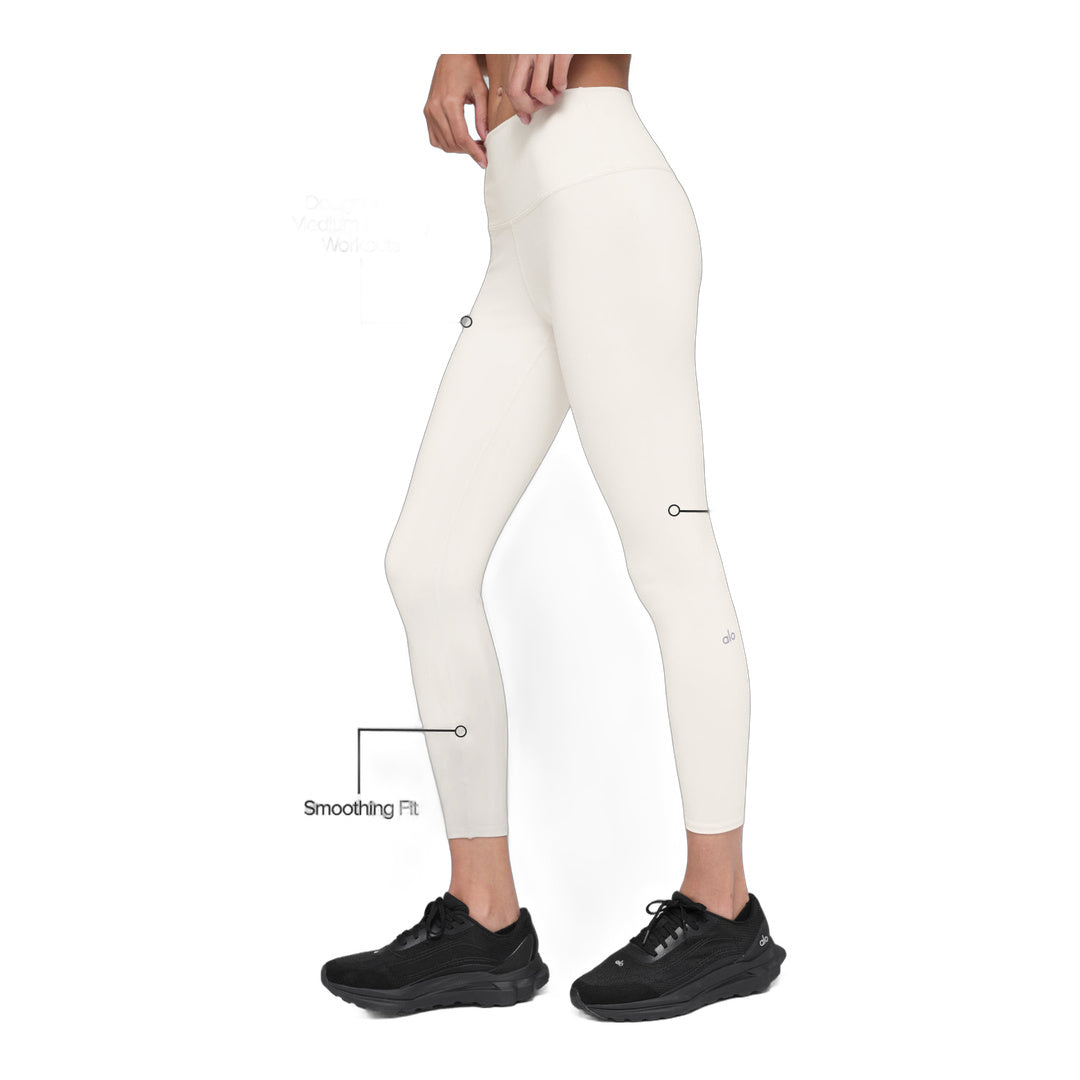alo 7/8 High-Waist Airbrush Legging - Ivory by Alo Yoga