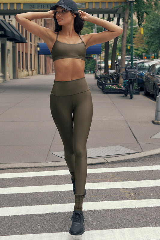 7/8 High-Waist Airlift Legging - Olive Tree (W5766R)