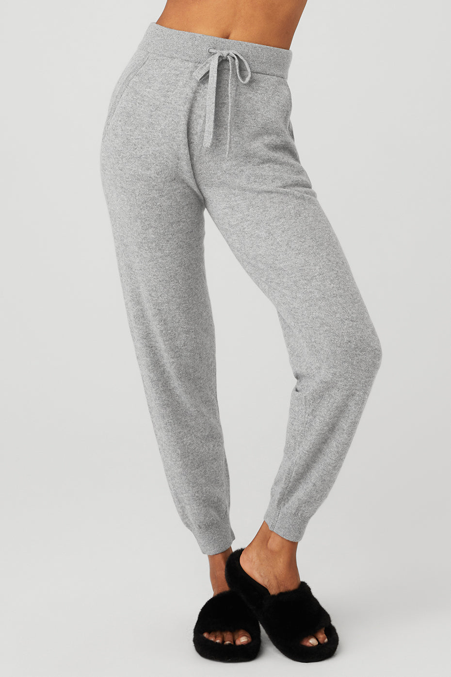 High-Waist Cashmere Jet Set Pant - Dove Grey Heather (W51267R)