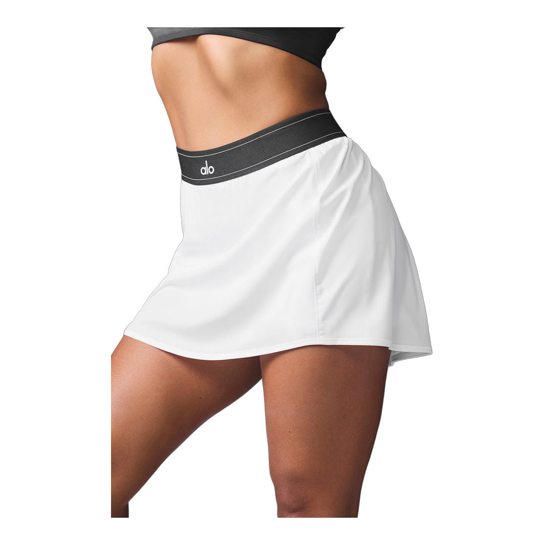 alo Match Point Tennis Skirt - White by Alo Yoga