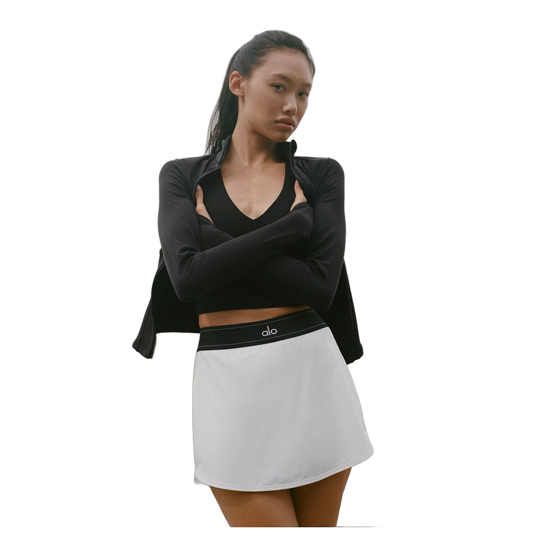 alo Match Point Tennis Skirt - White by Alo Yoga