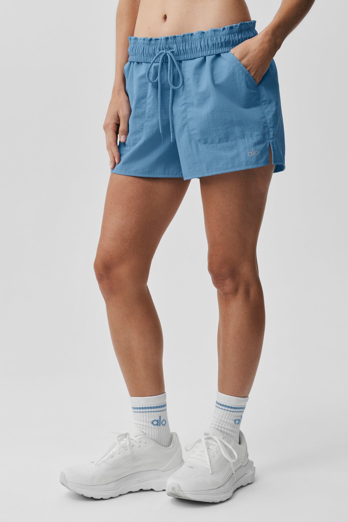 Alo Yoga Alumni Short in California Blue