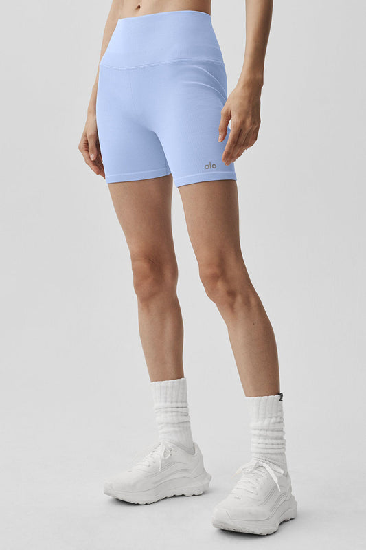 5" Seamless Ribbed Favorite Short - Light Provence Blue (W6290R)