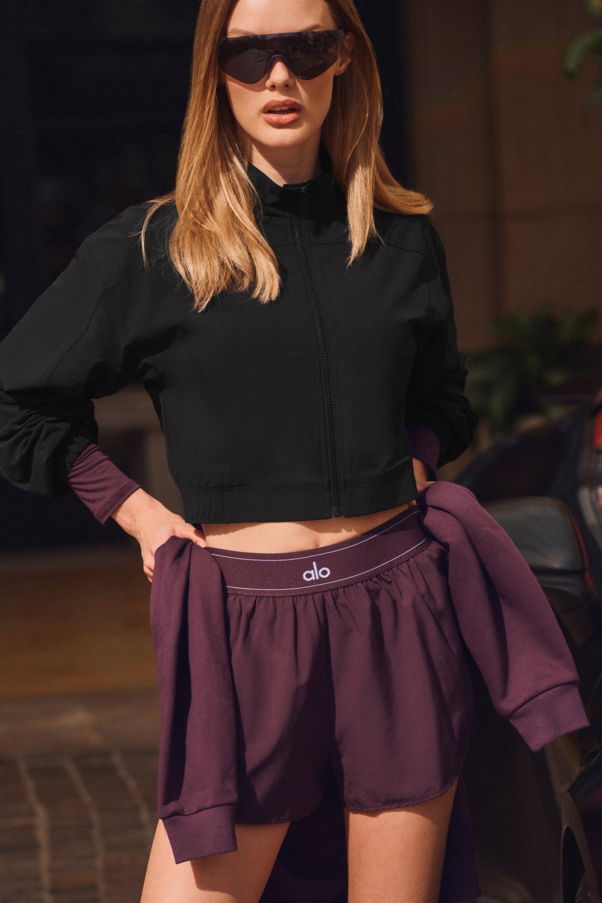 Alo Yoga Match Point Short in Rich Bordeaux
