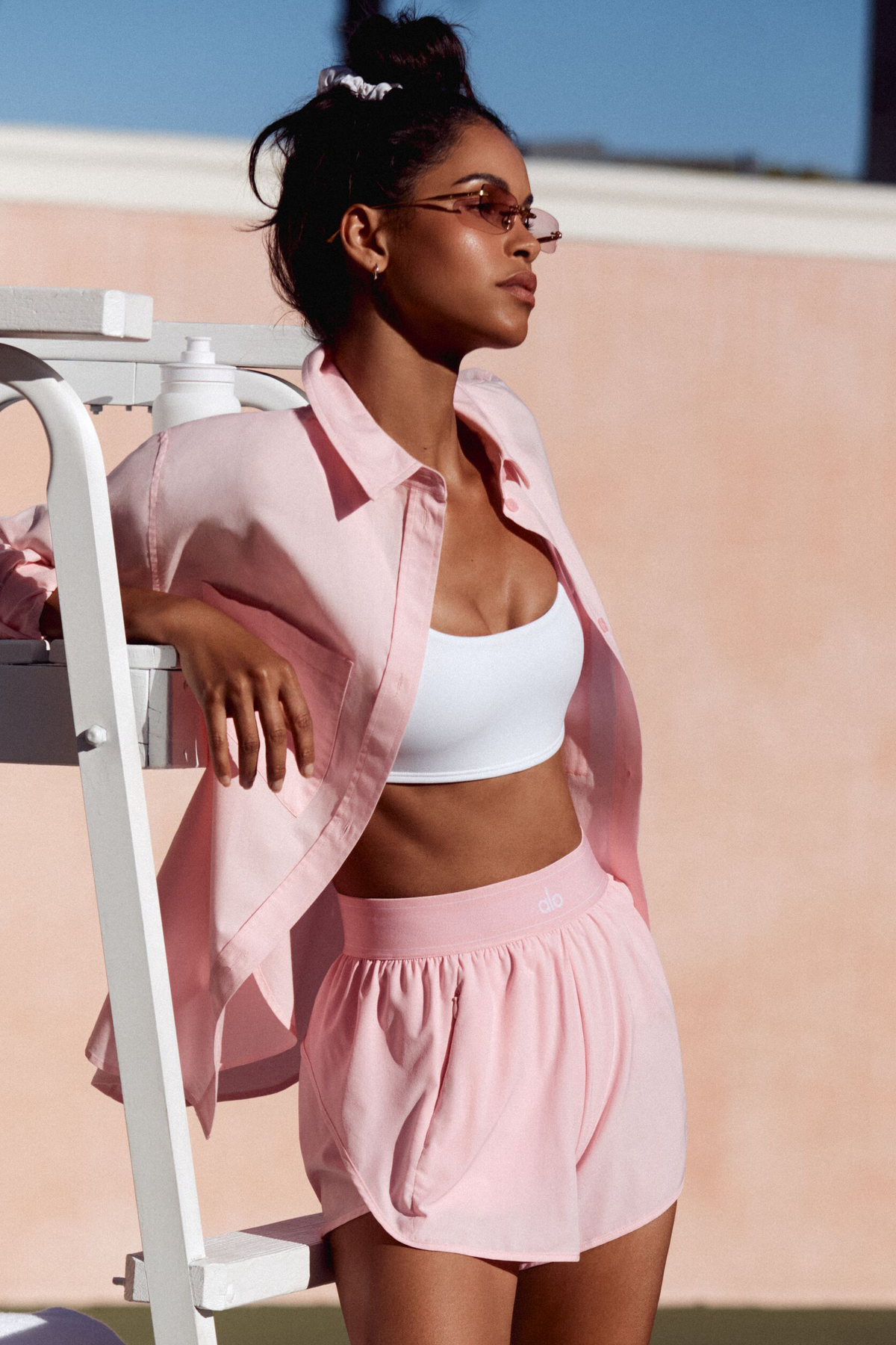 Alo Yoga Match Point Short in Pink Marshmallow