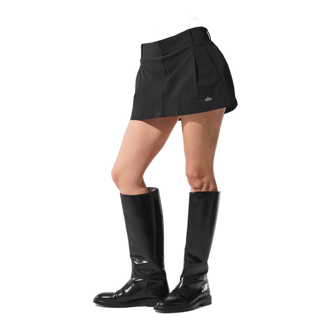 alo Fan Club Mini Skirt - Black by Alo Yoga