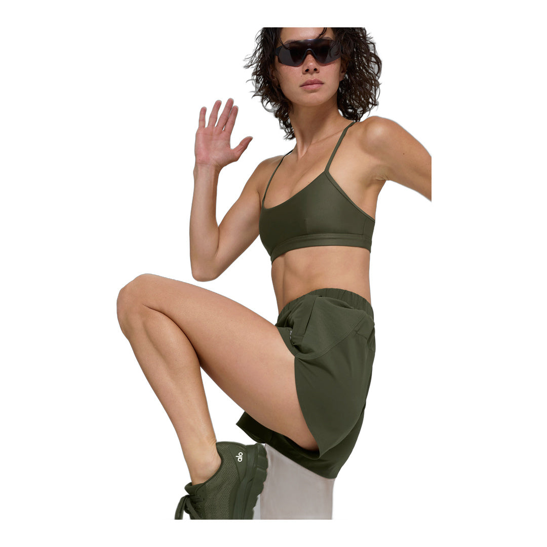 alo Playmaker Dolphin Short - Green Olive by Alo Yoga