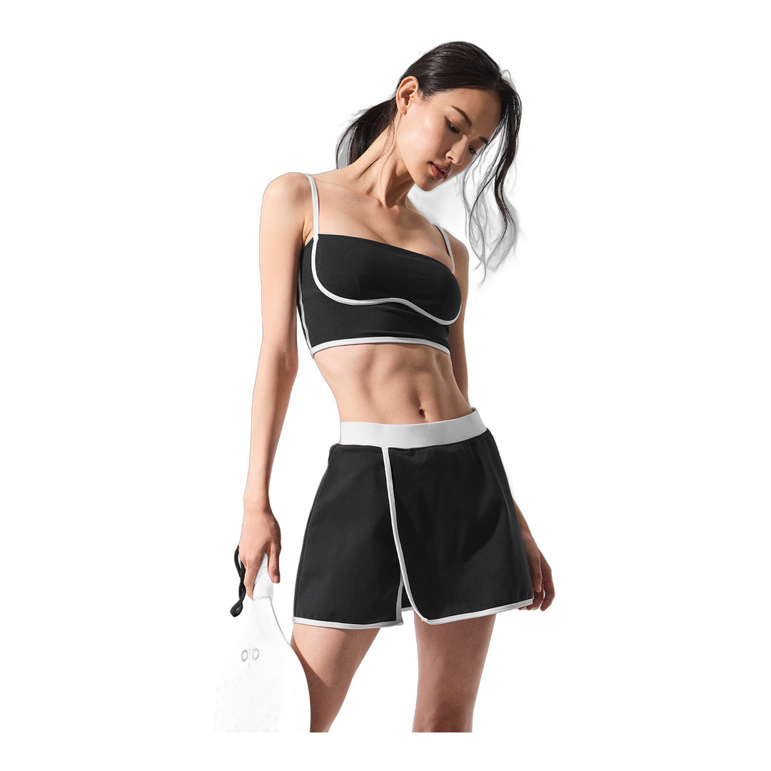 alo Airbrush Streamlined Skirt - Black/White by Alo Yoga