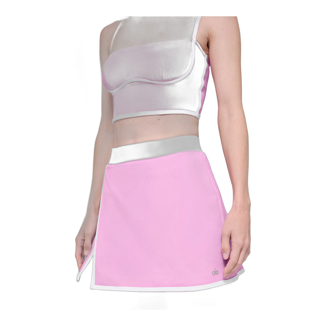 alo Airbrush Streamlined Skirt - Candy Heart Pink/White by Alo Yoga