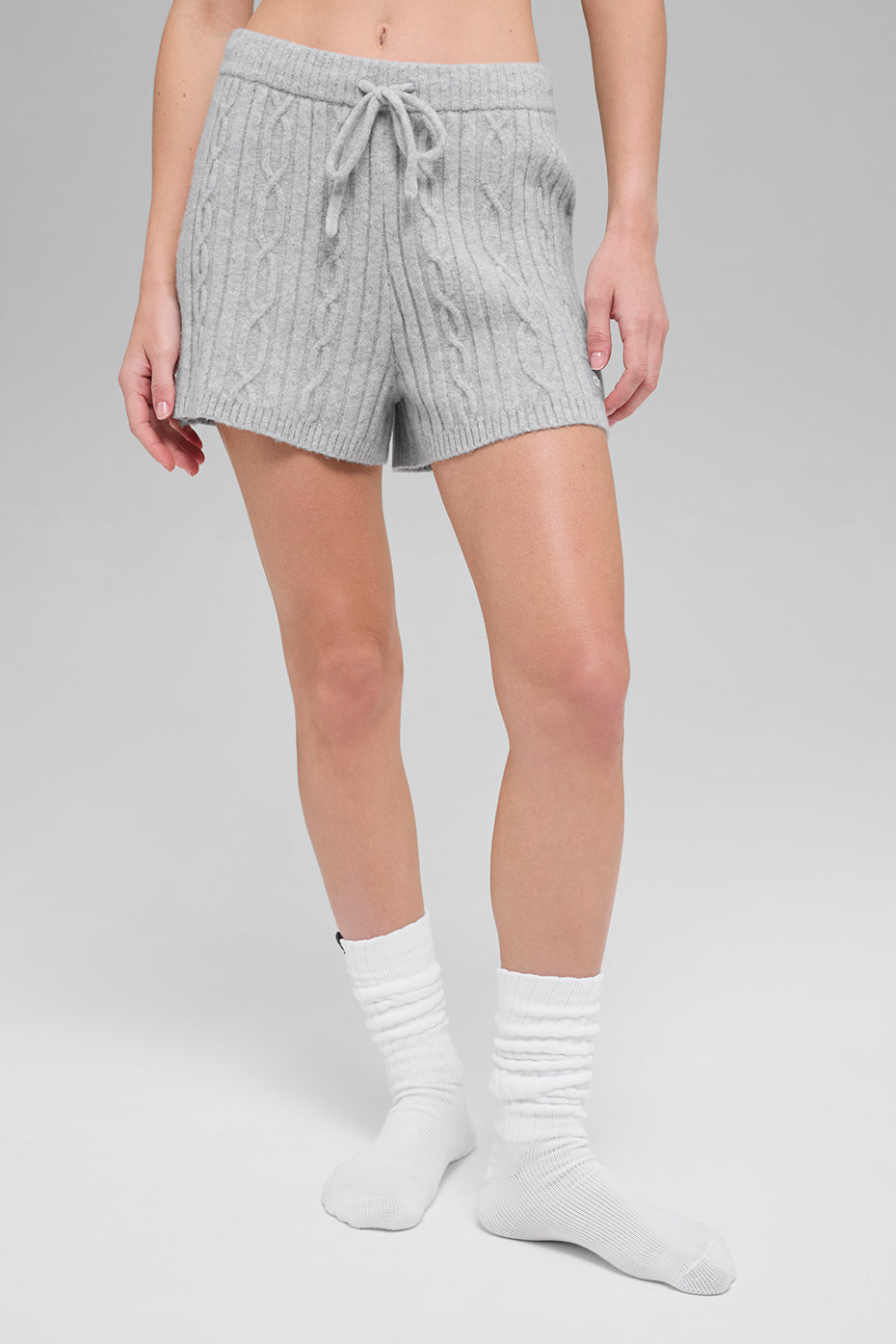 Cable Knit Winter Bliss Short - Athletic Heather Grey (W6460R)