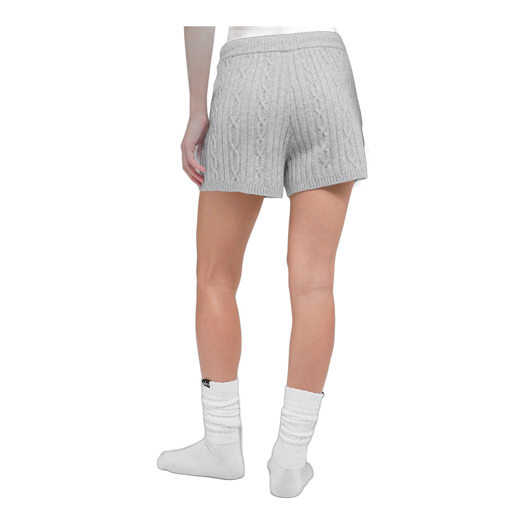 alo Cable Knit Winter Bliss Short - Athletic Heather Grey by Alo Yoga