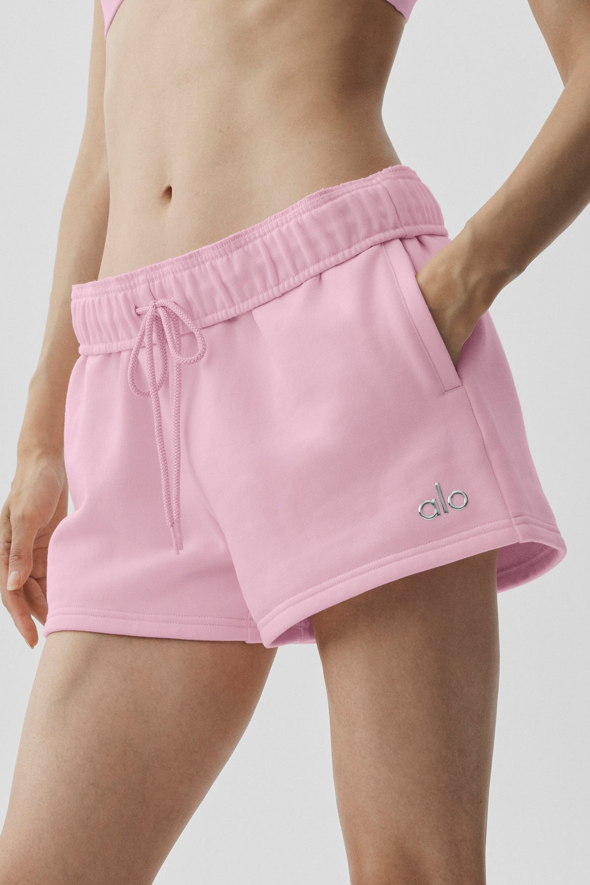Alo Yoga Accolade Short in Pink Marshmallow, product image 3 of 5