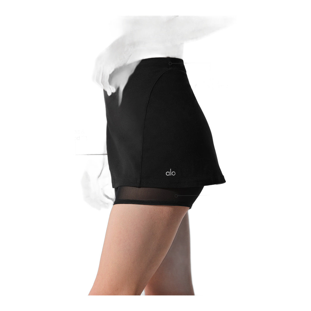 alo Alosoft Serve It Up Skirt - Black by Alo Yoga