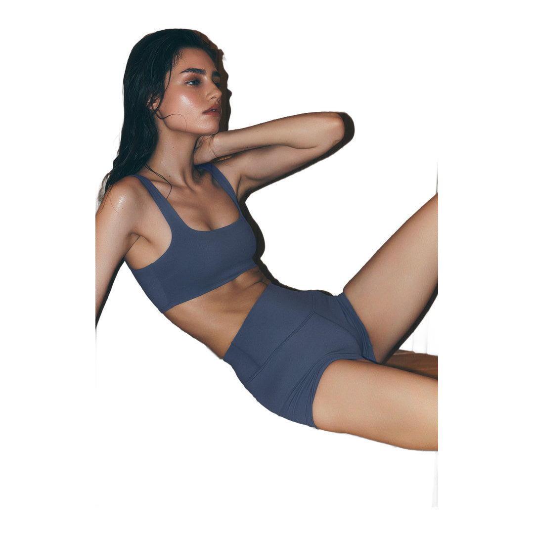 alo 3" ALO Softsculpt High-Waist Precision Short - Bluestone by Alo Yoga