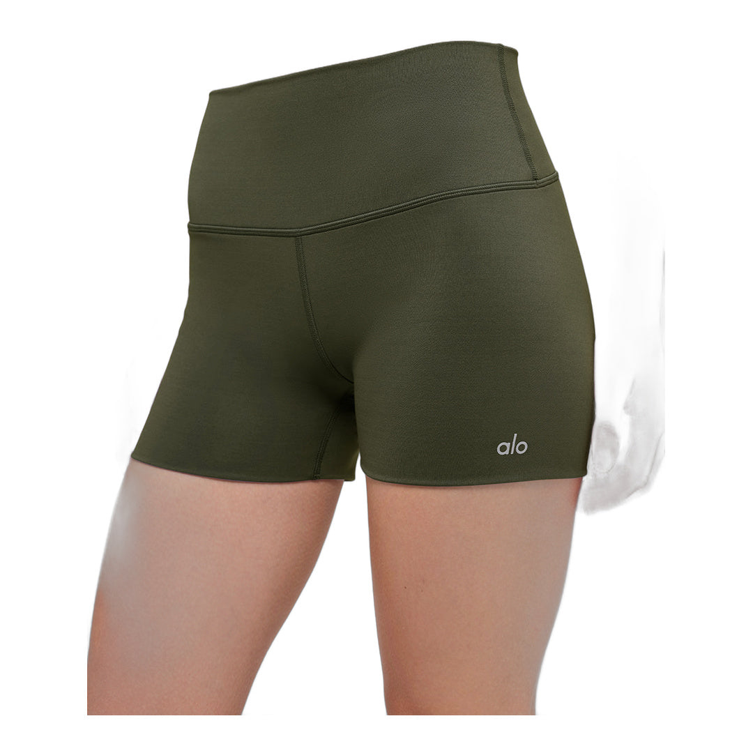 alo 3" ALO Softsculpt High-Waist Precision Short - Green Olive by Alo Yoga