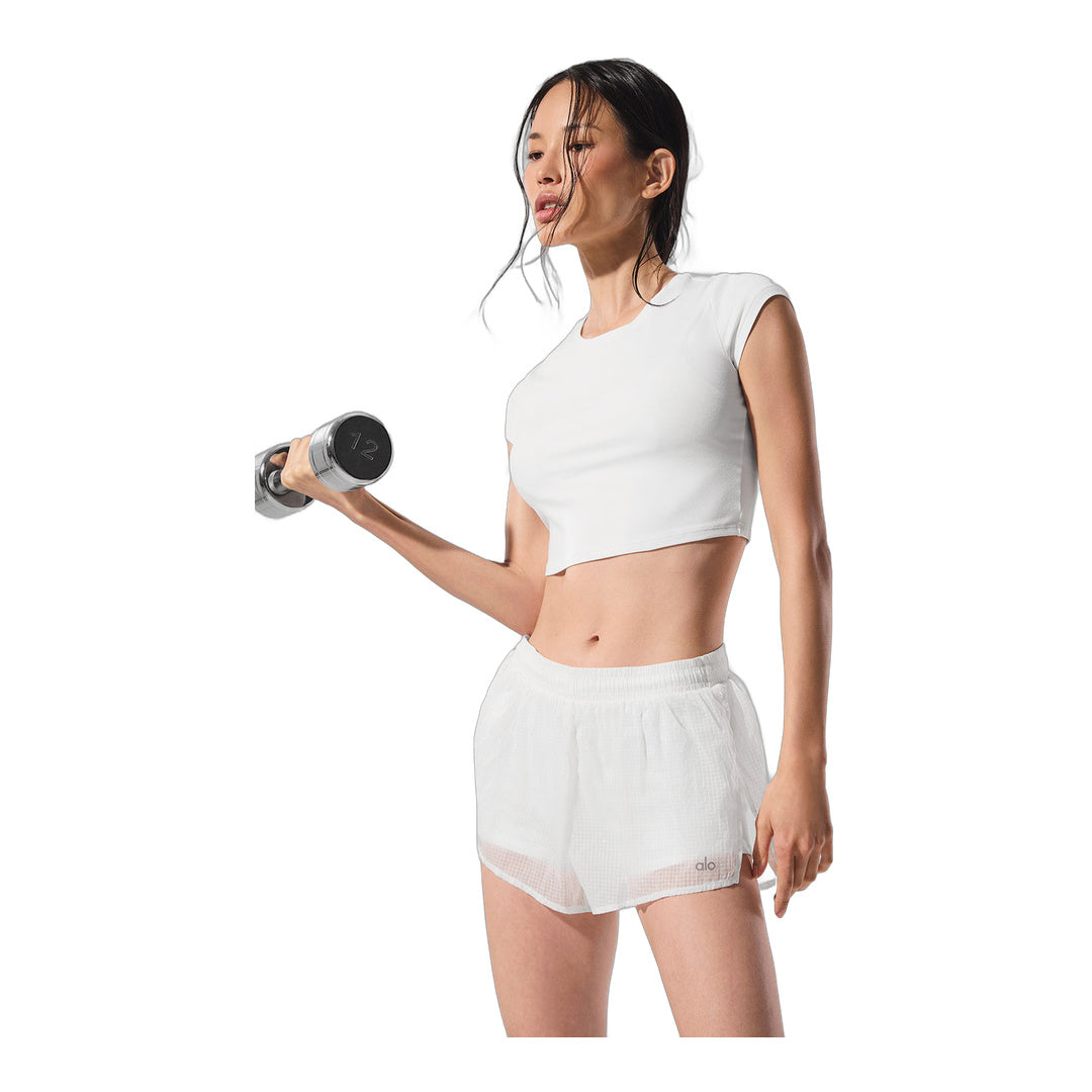 alo Game Time Short - White by Alo Yoga