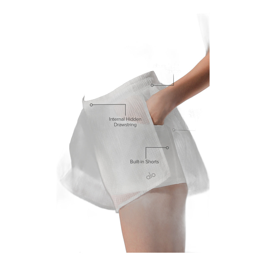 alo Game Time Short - White by Alo Yoga